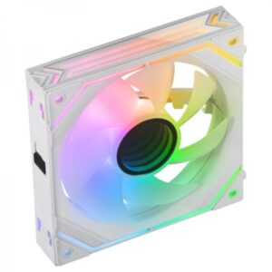 mars gaming mf linkfinity ventilador modular pwm iluminacion infinity mirror 360° conexion modular linkfinity control argb dinamico color blanco