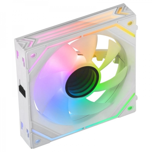 mars gaming mf linkfinity ventilador modular pwm iluminacion infinity mirror 360° conexion modular linkfinity control argb dinamico color blanco