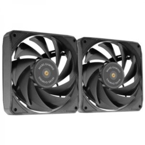 mars gaming mf nclx2 kit de ventiladores pwm aspas hibridas rodamientos fdb de cobre pads antivibracion control preciso de velocidad flujo de aire 72 cfm color negro