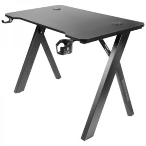 mars gaming mgd100rgb mesa gaming iluminacion rgb control remoto estructura acero tablero fibra de carbono soportes auriculares y bebidas alfombrilla xxl color negro