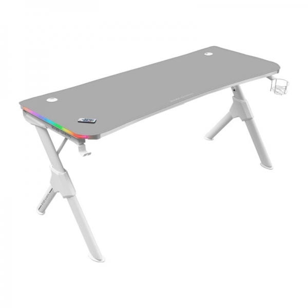 mars gaming mgd140rgb mesa gaming iluminacion 3d argb espacio extragrande estructura de acero alfombrilla nanotextil montaje facil gestion de cables color blanco