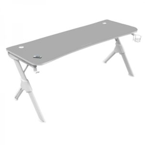 mars gaming mgdxl mesa gaming espacio para 3 monitores estructura de acero en y soporta 100 kg acabado en fibra de carbono gestion de cables color blanco