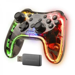 mars gaming mgp 24 controlador inalambrico conexion 2.4gpro vibracion haptica dual 20 botones tactiles compatibilidad multiplataforma color varios