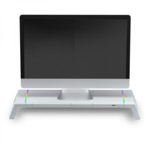 mars gaming mgs one soporte monitor iluminacion chroma rgb tamaño ajustable ergonomia optima conector usb 2.0 stand para smartphone color varios