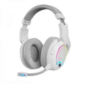 mars gaming mhw 100 auriculares inalambricos sonido envolvente iluminacion argb 40h de bateria microfono enc extraible conexion 2.4gpro sin latencia color blanco