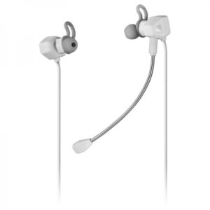 mars gaming mihx auriculares in ear tecnologia dual driver haptic sense sujecion doble silicona microfonos anti ruido compatibilidad universal color blanco