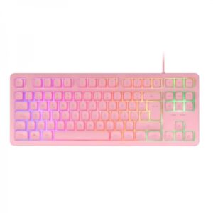 mars gaming mk023 teclado gaming tecnologia h mech red iluminacion frgb anti ghosting compatibilidad universal estructura robusta color rosa
