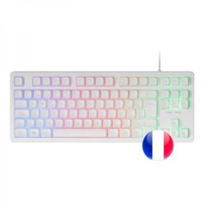 mars gaming mk023 teclado gaming tenkeyless h mech red iluminacion frgb anti ghosting compatible con windows, linux, consolas estructura duradera frances color blanco