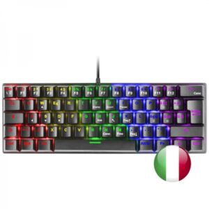 mars gaming mk60 teclado gaming mecanico ultra compacto 60% iluminacion rgb switches antipolvo teclas imborrables anti ghosting avanzado multiplataforma italiano color negro