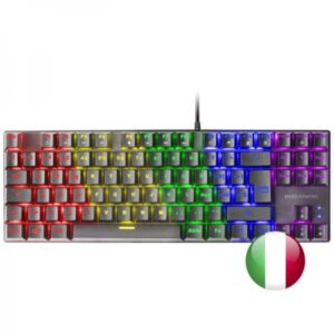 mars gaming mk80 teclado gaming mecanico tkl compacto iluminacion rgb switches antipolvo teclas imborrables multiplataforma anti ghosting avanzado italiano color negro