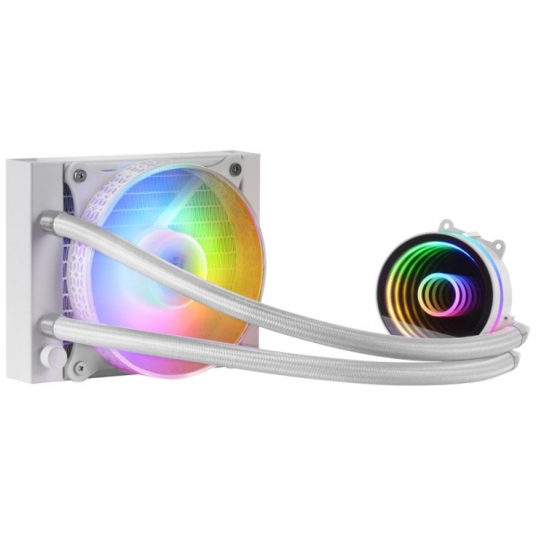 mars gaming ml one120 kit de refrigeracion liquida espejo infinito frgb bomba opti chamber ventilador silencioso fdb tdp 200w compatibilidad universal color blanco