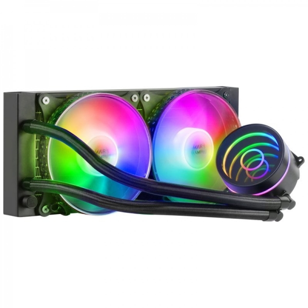 mars gaming ml one240 kit de refrigeracion liquida potencia 400w espejo infinito frgb bomba opti chamber ventiladores silenciosos fdb compatibilidad universal color negro
