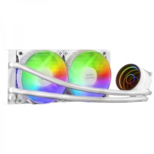 mars gaming ml one240 kit de refrigeracion liquida potencia 400w espejo infinito frgb bomba opti chamber ventiladores silenciosos fdb compatibilidad universal color blanco