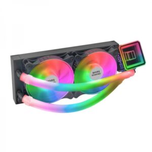 mars gaming ml ultra240 kit de refrigeracion liquida iluminacion argb 360º bomba opti chamber 3rd gen tdp 500w compatibilidad universal ventiladores silenciosos color negro