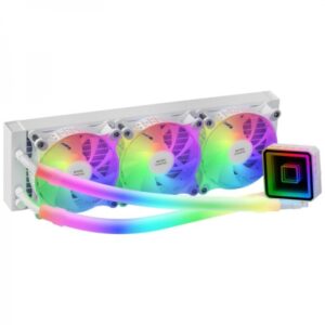 mars gaming ml ultra360 refrigeracion liquida 650w tdp tecnologia opti chamber iluminacion argb 360º ventiladores silenciosos multisocket universal color blanco