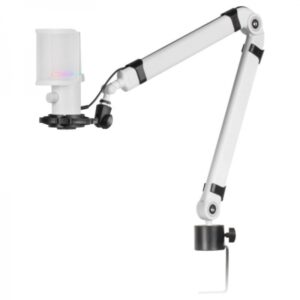 mars gaming mmic xt microfono de estudio sonido claro reduccion de ruido modo mute led ajuste de ganancia iluminacion argb materiales duraderos color blanco