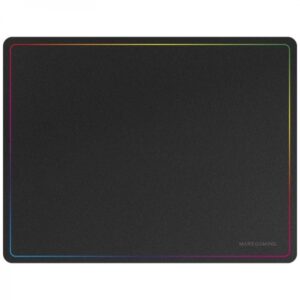 mars gaming alfombrilla gaming nanotextil deslizamiento suave efecto rainbow base antideslizante alta durabilidad color negro