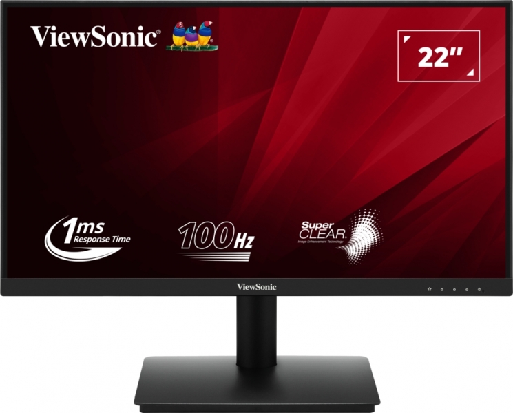 viewsonic monitor 21,5" va220 h led fullhd 100hz respuesta 1ms angulo de vision 178º 16:9 mva panel vga hdmi vesa 75x75 color negro