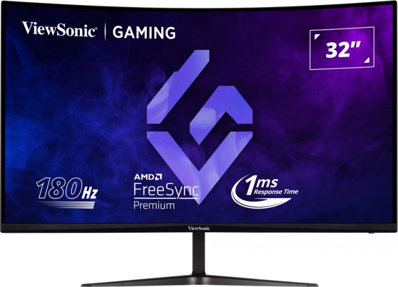 viewsonic monitor 32" vx3218c 2k qhd 165hz respuesta 1ms 1500r curve monitor 16:9 250 nits 2 hdmi displayport altavoces color negro