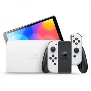 nintendo consola nintendo switch oled incluye base y 2 mandos joy con color blanco
