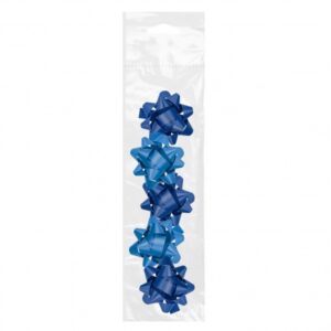 dohe chic pack de 5 lazos para regalo forma de estrella tamaño 5.6cm color azul