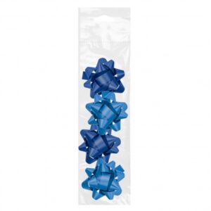 dohe chic pack de 4 lazos para regalo forma de estrella tamaño 6.5cm color azul