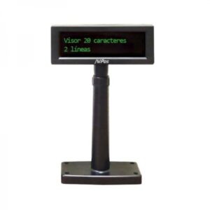 avpos visor vfd220 2 lineas de 20 caracteres color de pantalla verde 267 tipos de caracteres internacionales usb color negro