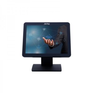 avpos avpos t15 monitor tactil de 15 pulgadas pantalla true flat capacitiva de 10 puntos 1024x768 400cd/m2 vga color negro