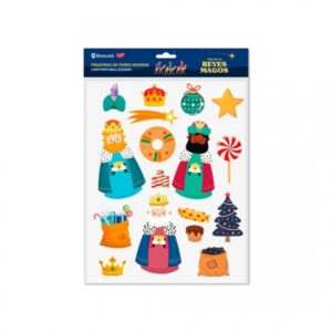 bismark pack de pegatinas de pared navideñas incluyen los 3 reyes magos diseños surtidos