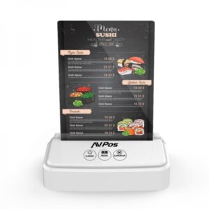 avpos avp ac 3b avisador de camareros 3 funciones soporte publicitario color blanco