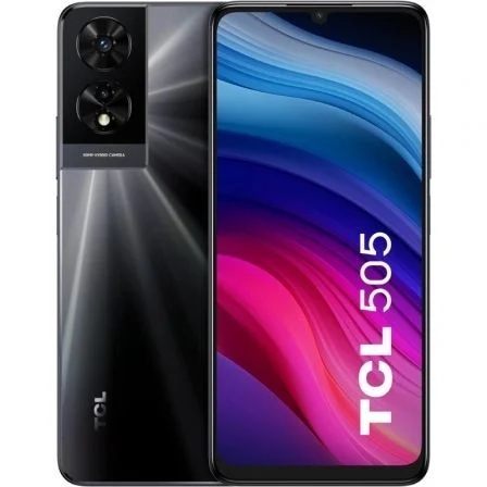 tcl 505 smartphone pantalla 6.75" 6gb 256gb camara 50mp bateria 5010mah admite carga de 10w color gris oscuro