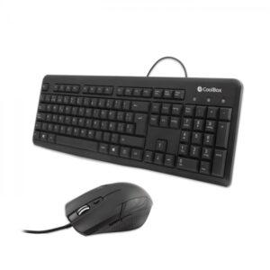 coolbox ktr 01u pack usb teclado 105 teclas + raton 4 botones uso ambidiestro cable de 1.50m color negro