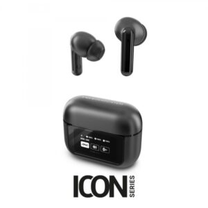 energy sistem auriculares true wireless pantalla en estuche anc modo transparencia baja latencia ipx5 30h de reproduccion color negro