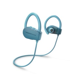 energy sistem sport 1+ auriculares deportivos bluetooth 5.1 hasta 8 horas de autonomia microfono con funcion manos libres y control por voz sistema de fijacion secure fit resistente al sudor color azul
