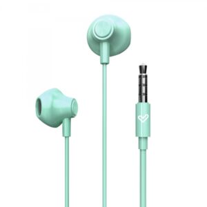energy sistem easypods auriculares de boton aislamiento acustico microfono integrado control de reproduccion conector jack 3.5 mm cable 120 cm. color verde