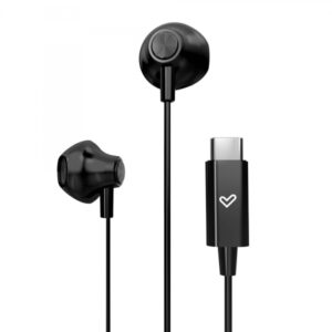 energy sistem easypods auriculares de boton sonido hd conexion tipo c microfono integrado control de reproduccion cable 120 cm packaging reciclado color negro