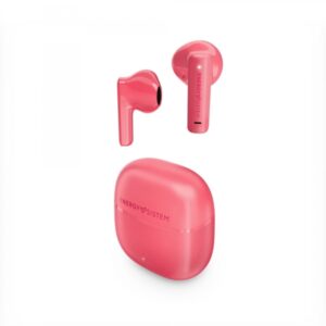 energy sistem streetmusic auriculares true wireless bluetooth 5.4 20h autonomia graves profundos materiales reciclados asistente de voz integrado color rojo