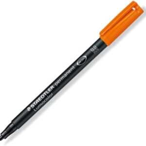 staedtler lumocolor 317 rotulador permanente punta media redonda trazo 1mm aprox capuchon con clip secado rapido color naranja