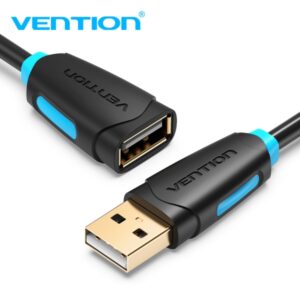 vention cable extension usb 2.0 contactos dorados transmision 0.48gbps aislamiento pvc color negro