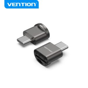 vention lector de tarjetas microsd interfaz usb 2.0 tipo c proceso de galvanoplastia niquel color negro