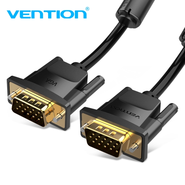 vention cable vga (3+9) alta definicion 1080p blindaje emi conectores chapados en oro color negro