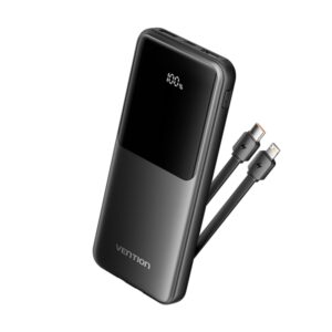vention power bank 10.000mah multiples interfaces usb carga rapida salida total 3a color negro