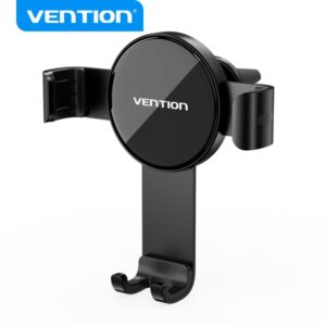 vention soporte telefono auto sujecion automatica clip ventilacion estabilidad triangular rotacion libre color negro