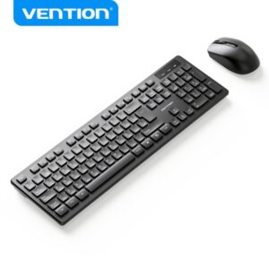 vention ktd combo teclado y raton inalambrico conexion 2.4ghz 1200 dpi 104 teclas color negro