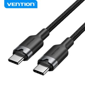 vention cable usb 2.0 niquelado 60w 3a 2m color negro