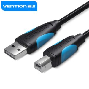 vention cable usb 2.0 impresoras transmision 480 mbps recubrimiento aluminio y trenza metalica carcasa pvc awg 24+28 color negro