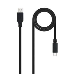 nanocable cable 2.0 3a usb c macho a usb a macho longitud 1.50m color negro