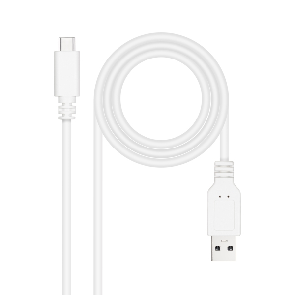 nanocable cable 2.0 3a usb c macho a usb a macho longitud 1m color blanco
