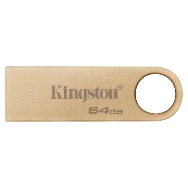kingston datatraveler se9 g3 memoria usb a 3.2 gen 1 64gb 220 mb/s en lectura diseño metalico color oro (pendrive)