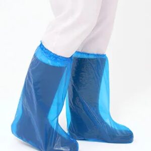 santex cubre botas de polietileno 40mic con ajuste elastico conforme (ue) 2016/425 color azul